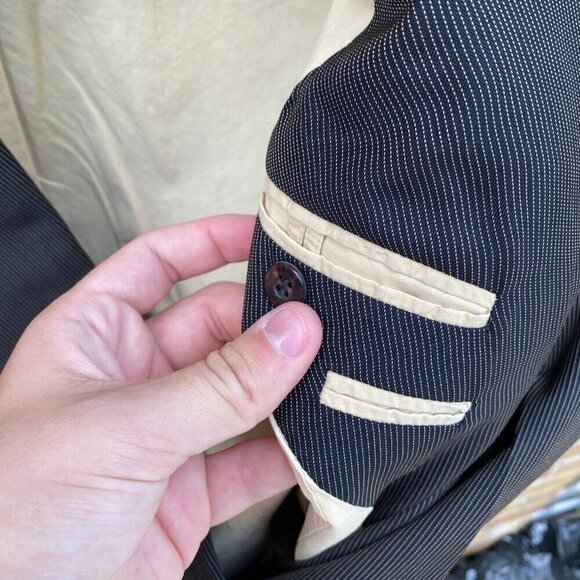 Vintage 1986 Jean Paul Gaultier Pinstriped Double-Breasted Waistcoat Size 40 - Picture 5 of 15